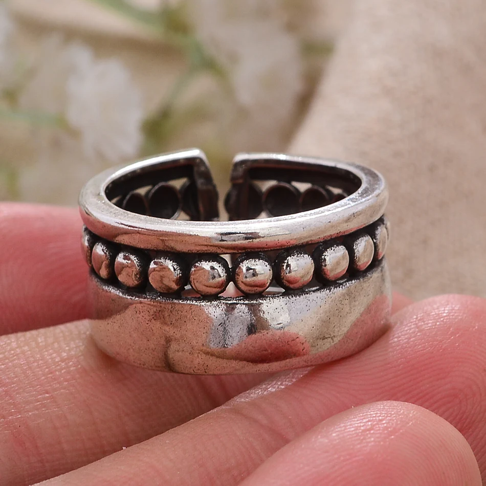 TEAMER Onregelmatige Swirl Doolhof Ring Roestvrij Staal Verstelbare Geometrische Onregelmatige Spiraal Open Vinger Ringen Overdreven Punk Sieraden Voor Vrouwen Meisjes (Stijl 2 - Goud, Verstelbaar
