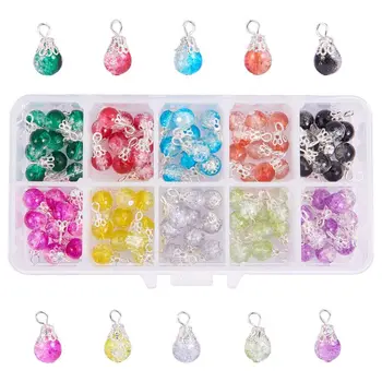 

100pcs 8mm Round Blue Multi-Color Stone Beads Mixed for DIY Jewelry Bracelet Necklace Jewelry Making AXYD
