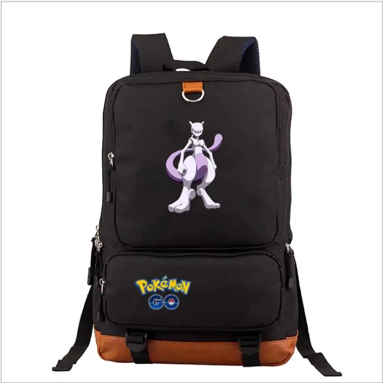 Mochilas Аниме игры «Pokemon Go», рюкзак из плотной ткани с рисунком Пикачу для мальчиков и девочек-подростков, школьный рюкзак для мужчин и женщин, Ёмкость дорожные сумки