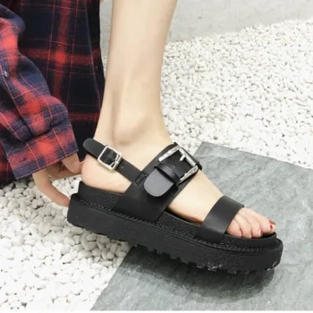 

2020 Summer Female Sandal Sale Of Women's Shoes Beige Heeled Sandals Ladies Woman Lady Black Comfort Block Fashion Flat Low