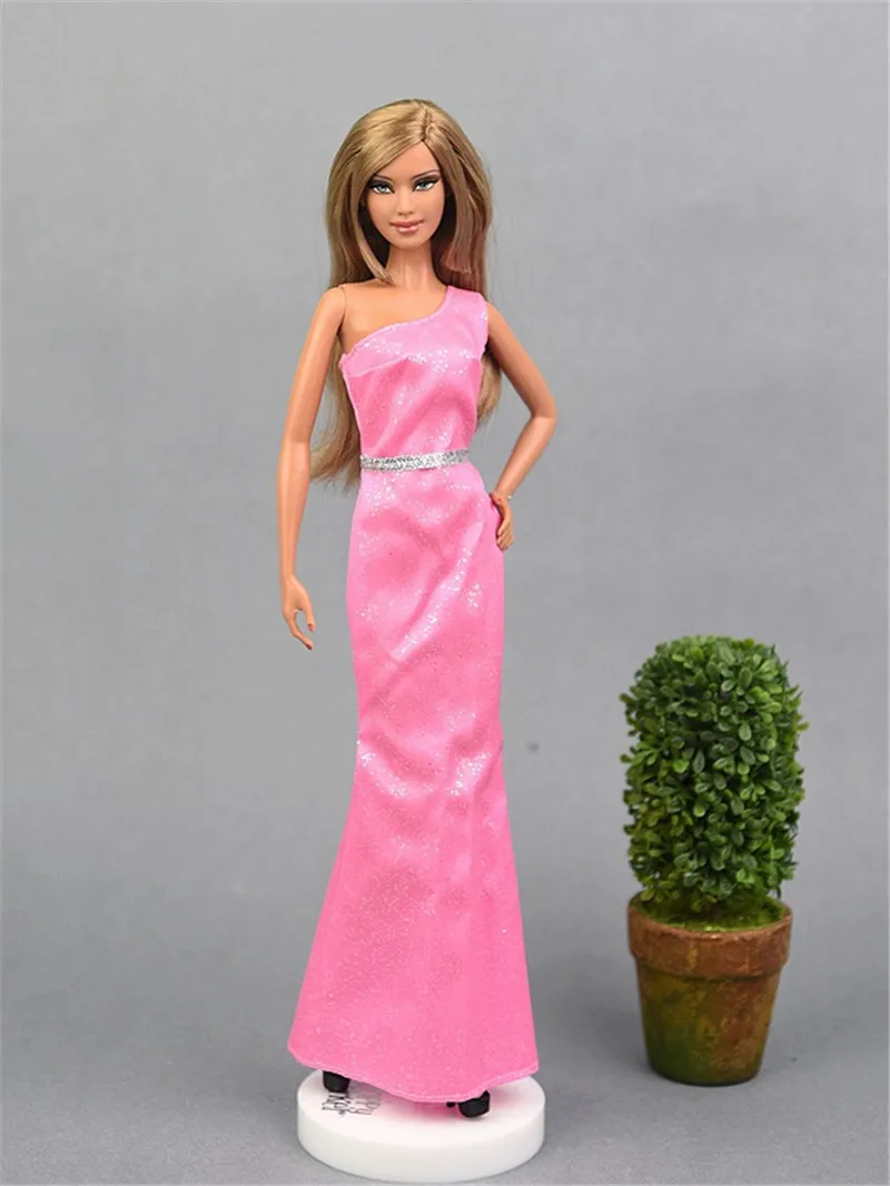 Conjunto de vestido de noche rosa para Barbie, 30cm, BJD FR, accesorios de  ropa para muñecas, casa de juegos, juguetes de vestir, regalo, 1/6|Muñecas|  - AliExpress