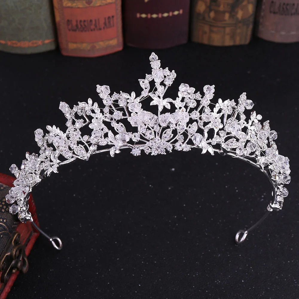 KMVEXO, модные роскошные Свадебные короны в стиле барокко с кристаллами, бусы ручной работы для невесты, диадемы, Модные королевские головные уборы, аксессуары для волос
