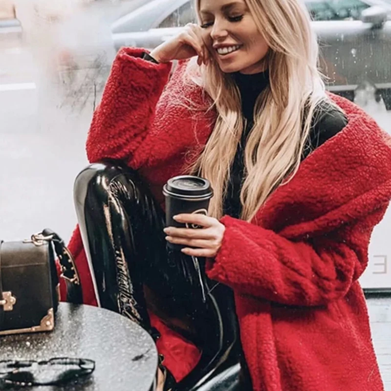 

Pregnant woman Autumn Winter Warm Cashmere Coat Female Fashion Wool Long Maternity Coat Jacket Outerwear Cardigan Plus Size