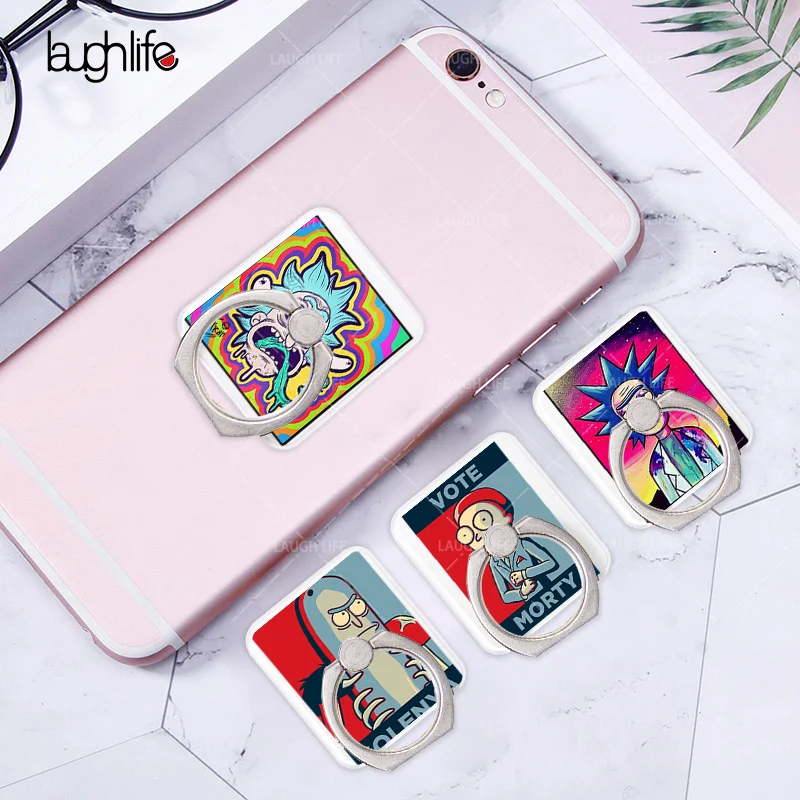 

Rick and Morty Mobile Phone Stand Holder Finger Ring Smartphone Cute Cat Holder Stand For Xiaomi Huawei All Phone