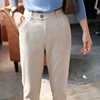 Woolen Pants Women's Harem Pencil Pants 2024 Autumn Winter High Waisted Casual Suit Pants Office Lady Women Trousers 3