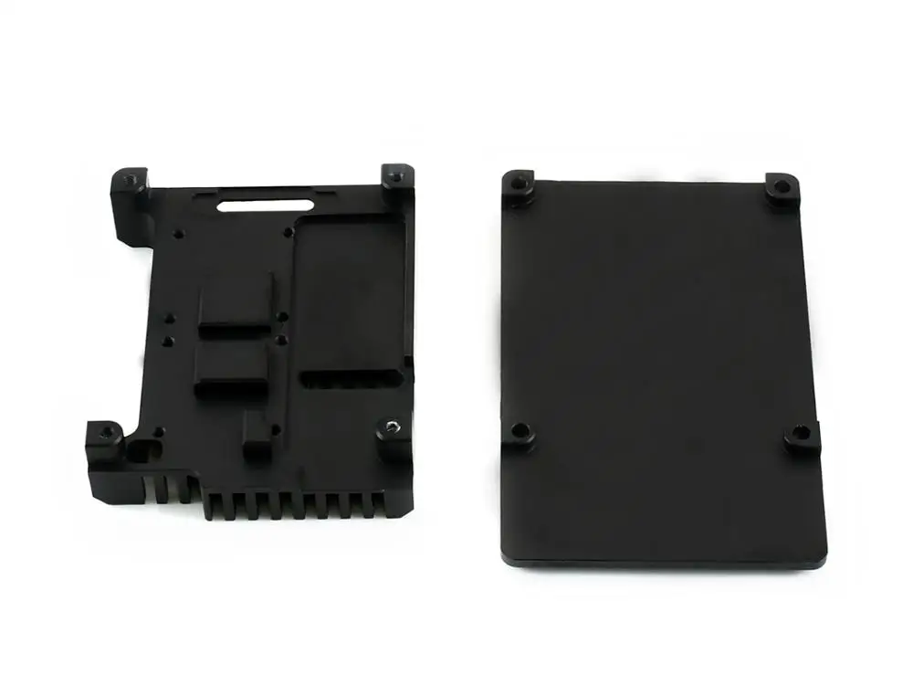 Чехол Waveshare из алюминиевого сплава для Raspberry Pi 4 Model B Black Armour с двумя вентиляторами