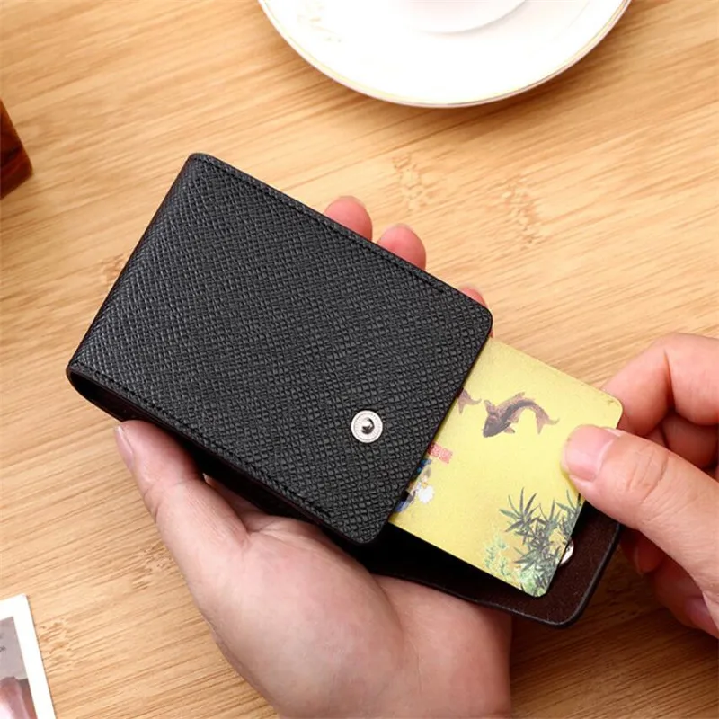 Men Credit Card Holder Leather Purse for Cards Case Wallet for Credit ID Bank Card Holder Women Cardholder and Coins 1 pc