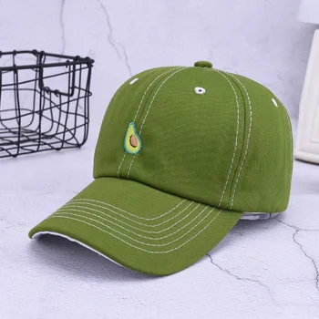 

2020 ladies summer embroidered avocado retro baseball cap