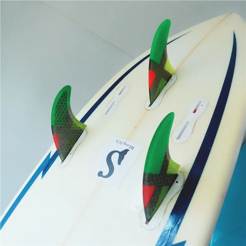 New Surfboard Fins 3pcs Set G7 Fiberglass Honeycomb Carbon 