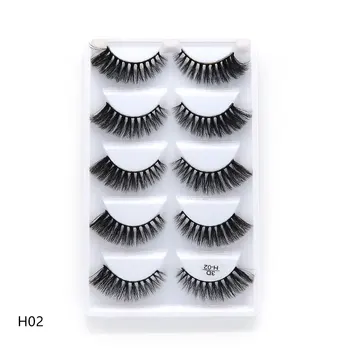 

50Boxes Handmade 3d mink lashes False Eyelashes Cross Messy Dense Natural Eye Lashes Stage Makeup False Eyelashes