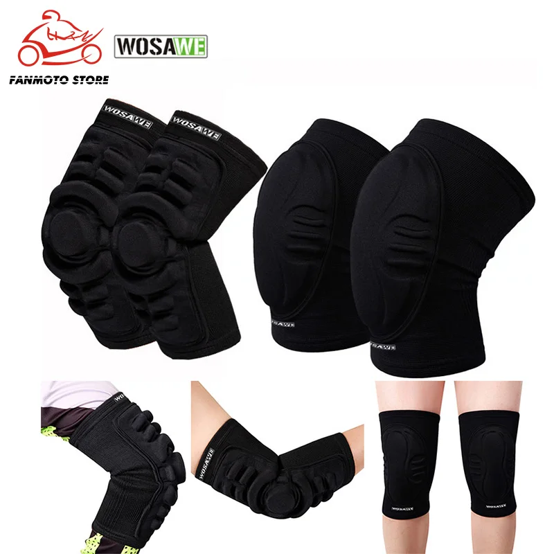Wosawe Motorcycle Elbow Knee Pads Sport Safety Protect Mountain Bike Cycling Kneepads Mtb Racing