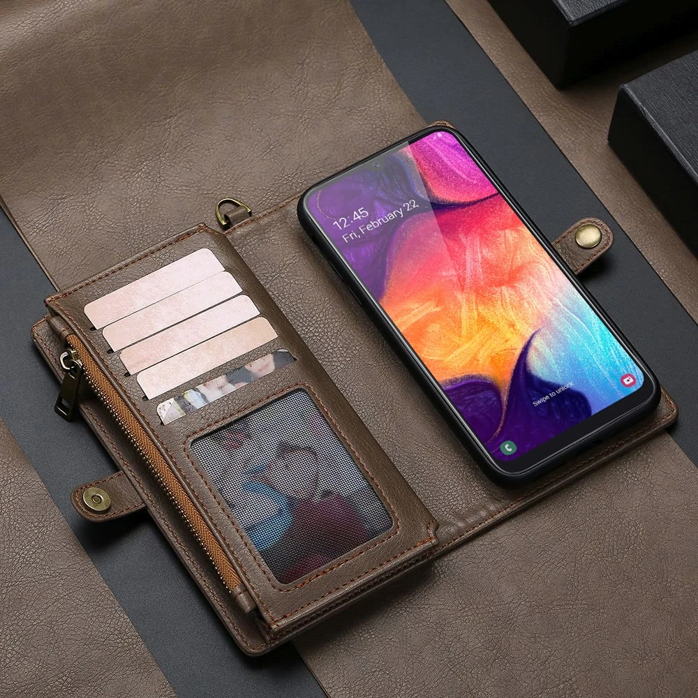 LAPOPNUT 2 в 1 чехол-бумажник из натуральной кожи для samsung Galaxy S10 5G S9 Plus A70 A50 A40 съемный Многофункциональный откидной Чехол