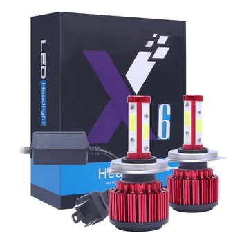 

2Pcs Led Headlight Bulbs Conversion Kit Car Headlamp 20000Lm 6500K Cool White Double Beam Drl Fog Light Replacement - Plug And P