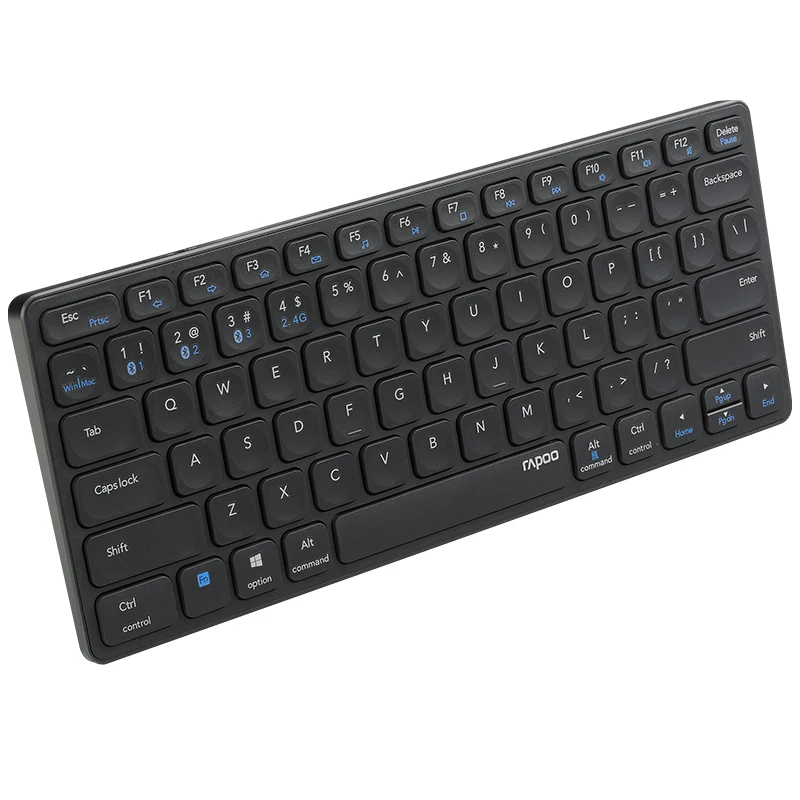 Original RAPOO E9050G USB Wireless 2.4G,Bluetooth 5.0 3.0,Mini Ultra-thin Office Keyboard 78 Keys for windows For MAC OS windows best computer keyboard Keyboards