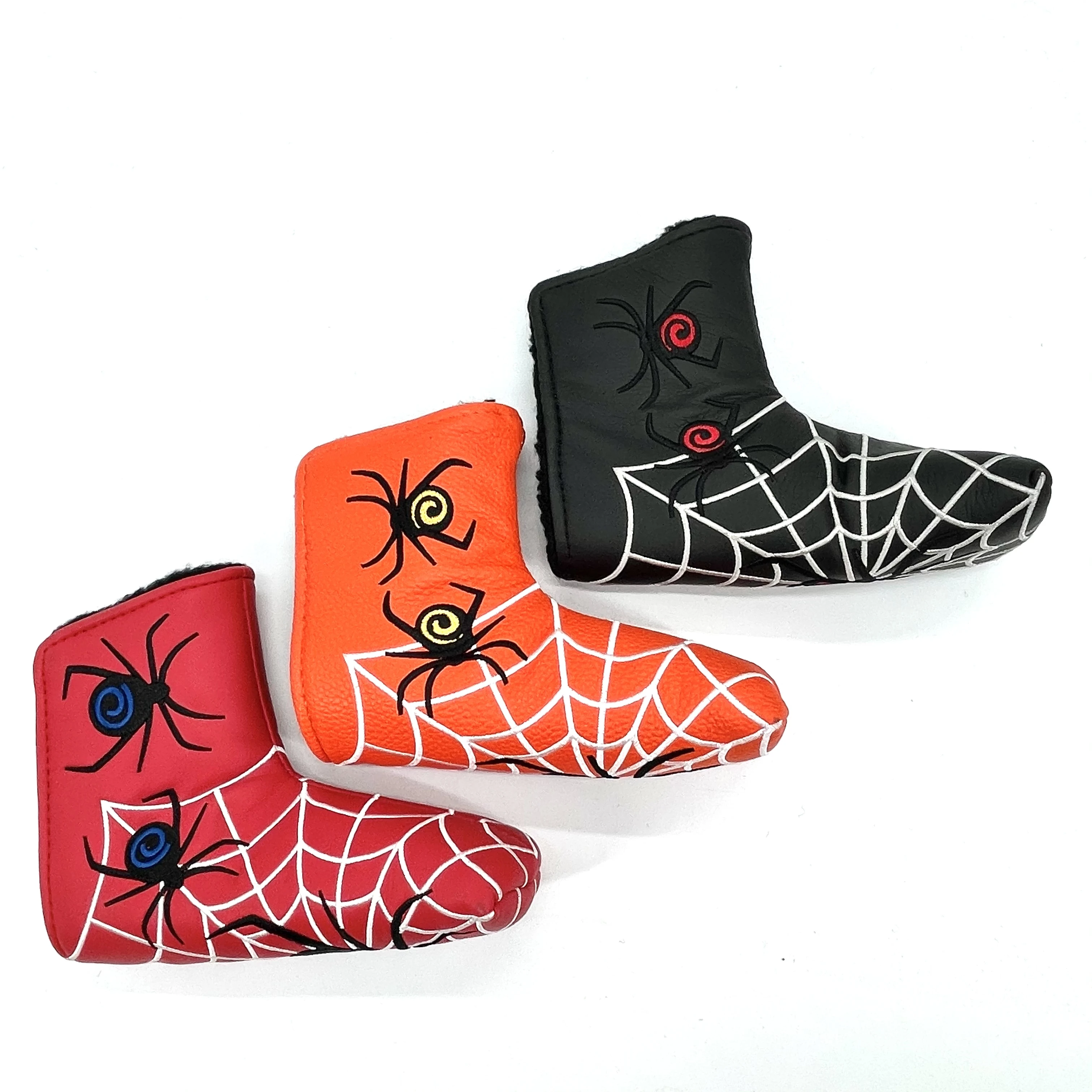 Golf L-shape Putter Cover Headcover for Blade Golf Putter Golf Driver Head Cover Spider Silver Web Head Dustproof Covers 3