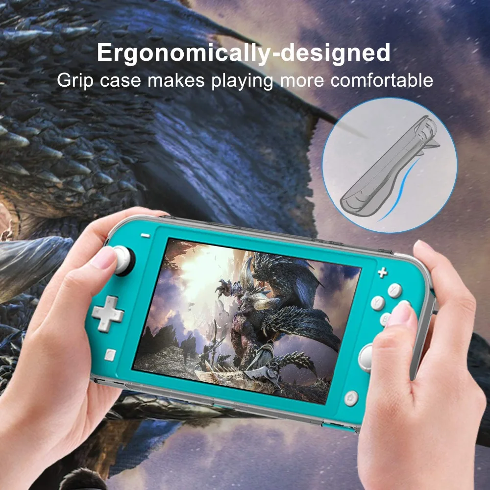Protective Cover Case for Nintend Switch Lite, TPU Ultra Slim Clear Shockproof Back Shell For Nintendo Switch Lite Mini