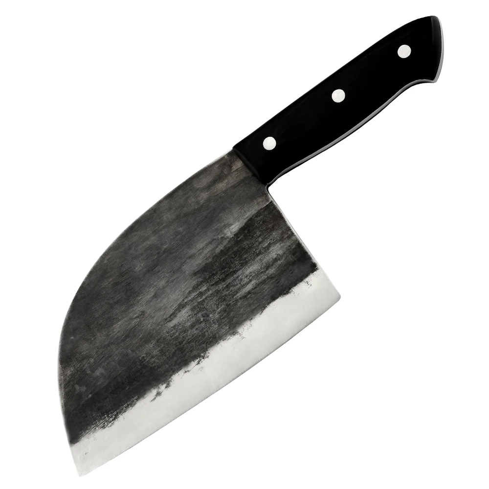 XYj ручной работы кованые стальные кухонные ножи шеф-повара ножи Полный Тан высокоуглеродный профессиональный нож мясника Кливер нож для мяса - Цвет: Size2