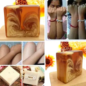 

Handmade Natural Propolis Honey Milk Soap Face Care Replenishing Whitening Skin Beauty Bleaching Deep Cleansing Soap
