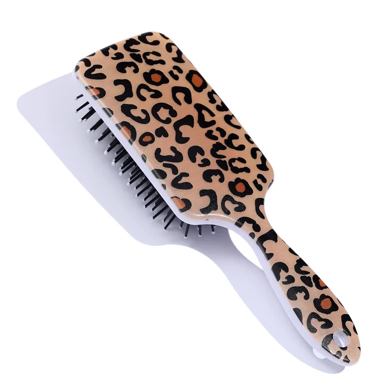 1 Pcs Leopard Air Cushion Combs Home Salon Women Scalp Massage Comb Handle Tangle Wide Teeth Hair Brush Anti-static 3