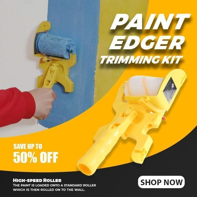 Paint Edger Roller Brush Trimming Paint Roller Brush Wall Ceilings Painting Brushes DIY Hand Paint Edger Trimming Kit