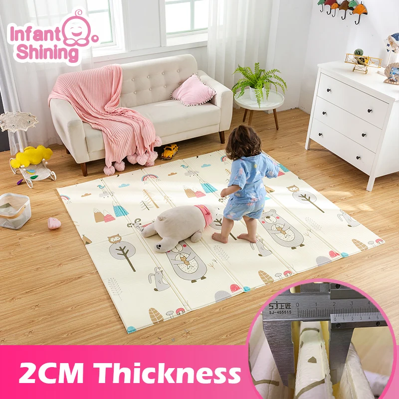 Photo Product Infant Shining  Baby Mat 2CM Play Mat for Kids Playmat 180*200*2cm Thicker Bigger Kids Carpet Soft Baby Rugs Crawling Floor Mats