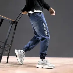UYUK2019 осень и зима Новый Повседневный свободный модный тренд дикие большие ноги мужские Harlan джинсы одежда Хип Хоп Уличная