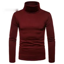 

2021 High Quality Men's Plus Size Plus Velvet Turtleneck Long Sleeve T-Shirt Bottoming Shirt Mens Warm Winter New Clothes