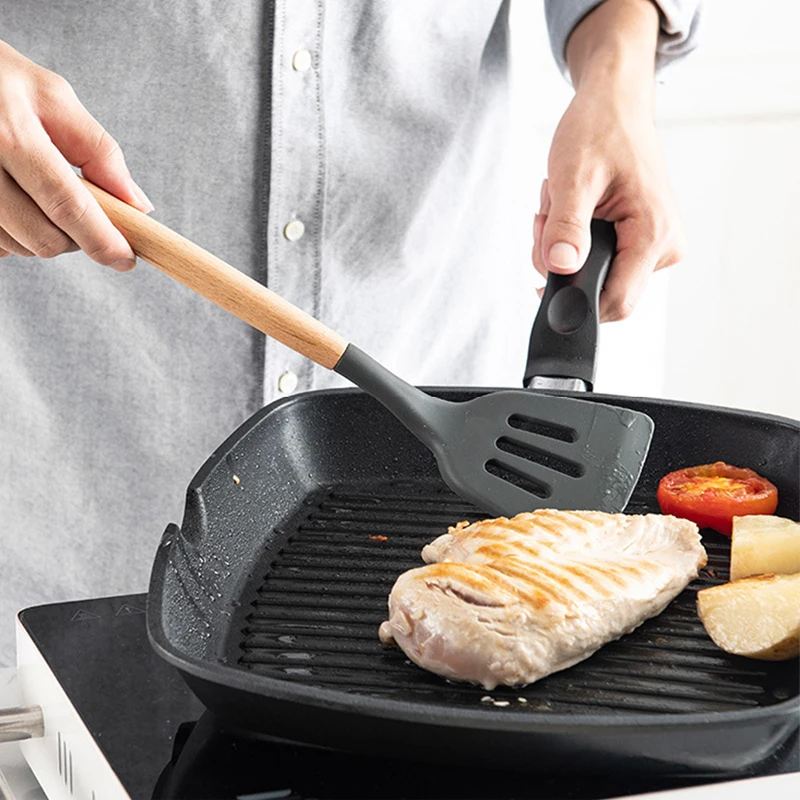 1 шт. силиконовая ложка Лопатка для приготовления пищи|Наборы кухонных