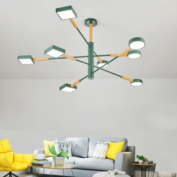 

LED chandelier living room lights modern creative personality household hall lights bedroom lights web celebrity macaron