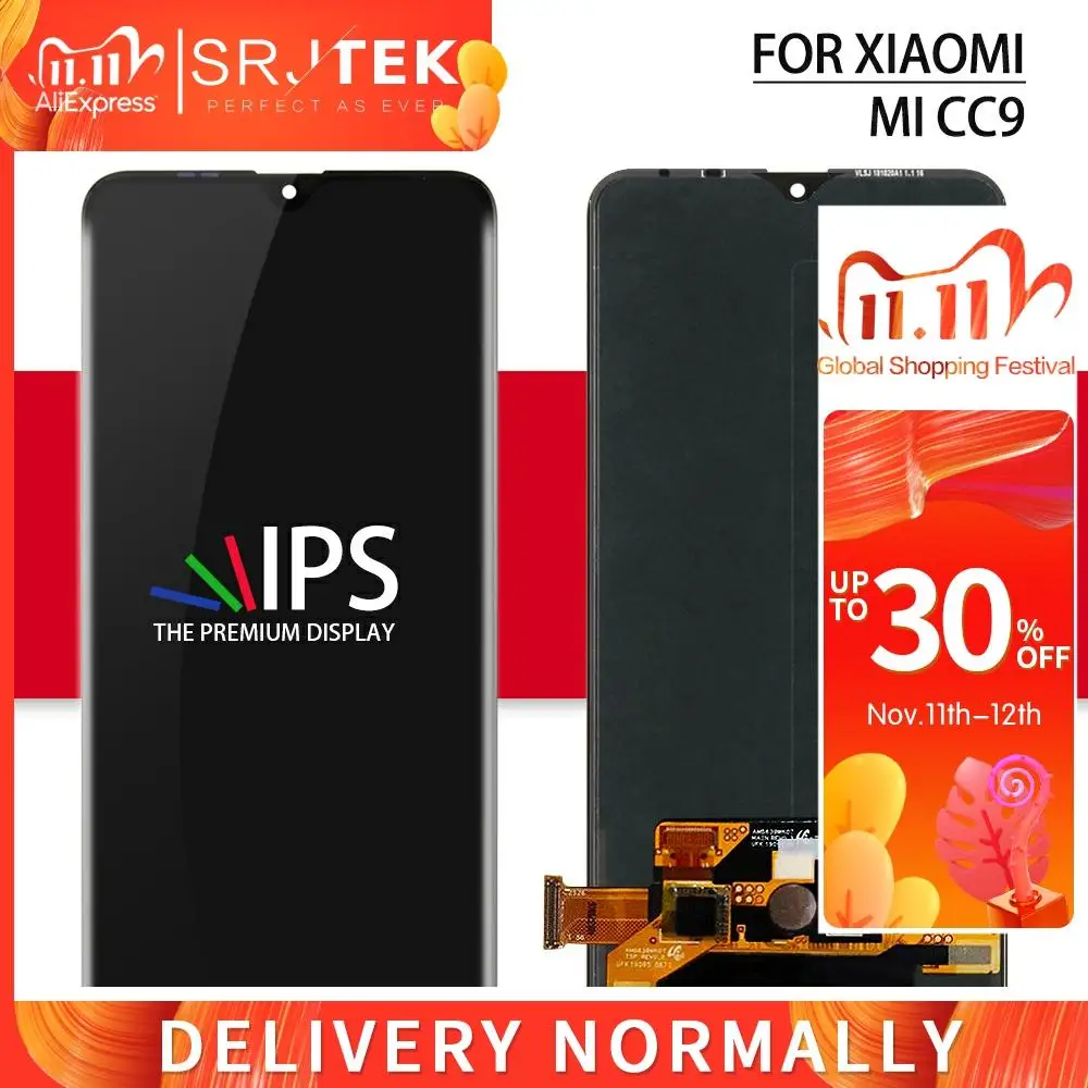 SRJTEK для Xiaomi Mi A3 ЖК сенсорная панель MI CC9E экран дигитайзер Сенсорное стекло