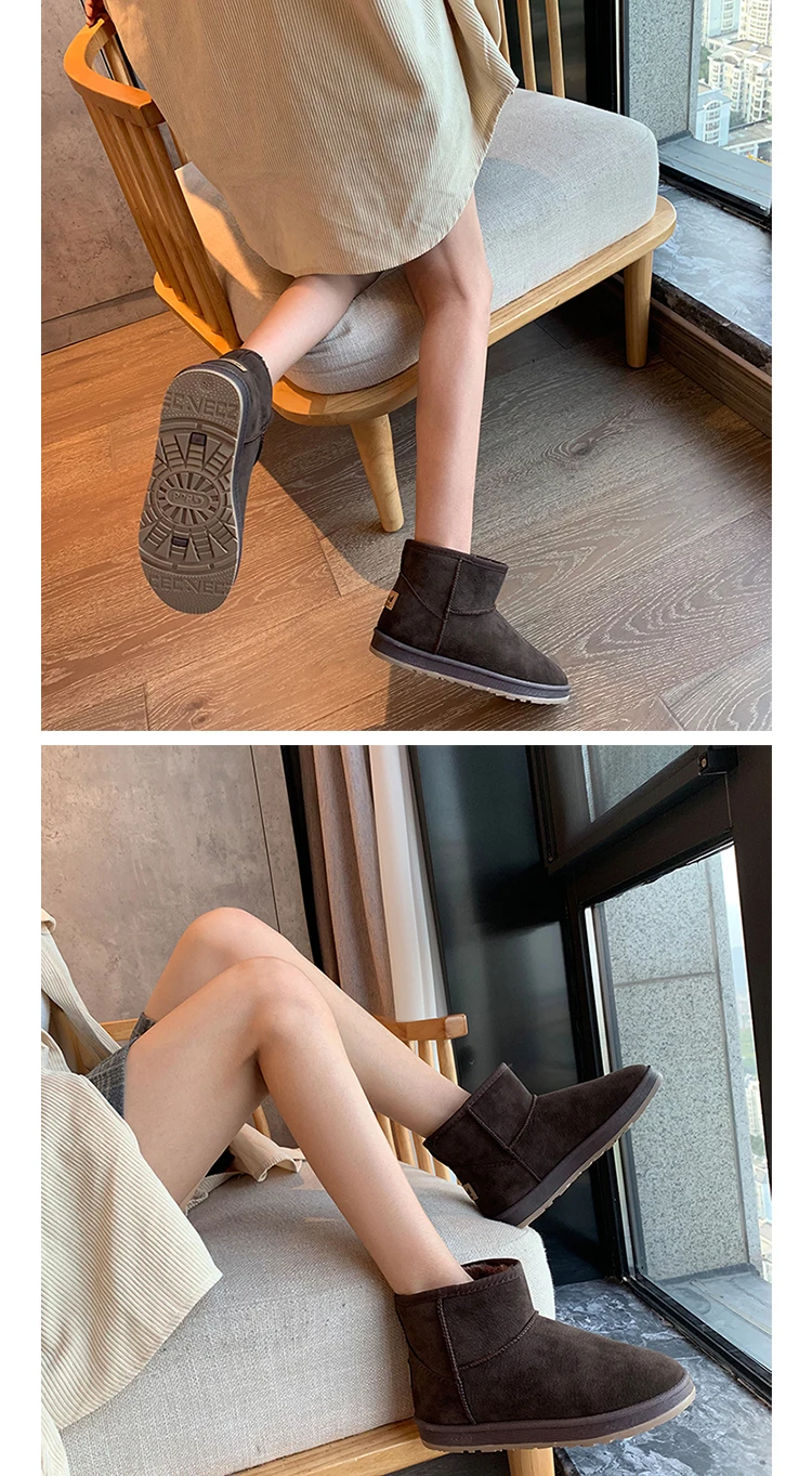 Г., новые зимние женские ботинки с плюшевой подкладкой, теплые зимние ботинки удобные нескользящие ботильоны, австралийские ботинки Emu