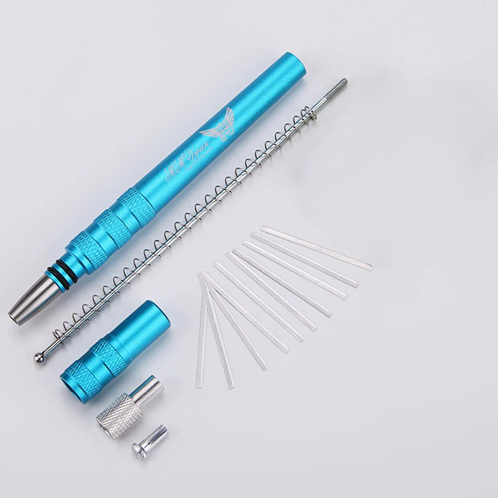 1 шт. прическа гравировальная ручка+ 20 шт. лезвий профессиональные триммеры для укладки волос брови для бритья салон DIY аксессуары для прически - Цвет: Blue