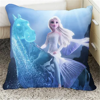 

50cm New Frozen 2 Movies Disney Elsa Princess Throw Pillow Car Cushion Plush Doll GK Action Figure Model Toy Birthday Gift M4909