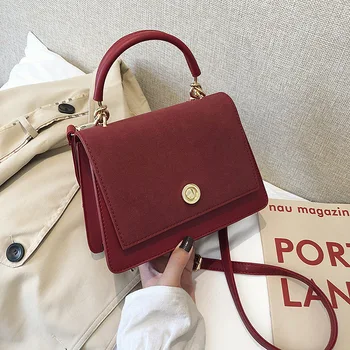 

Autumn And Winter Bag Women 2020 New Wild Frosted Shoulder Bags For Women Simple Fashion Handbag Retro Art Messenger Bag