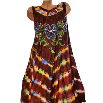 

Summer Women Floral Print Round Neck Sleeveless Loose Casual Plus Size Dress Round Neck Sleeveless Loose Casual Plus Size Dress