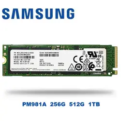 SAMSUNG SSD M.2 PM981A 256 ГБ 512 ГБ Внутренние твердотельные накопители M2 NVMe PCIe 3,0x4 NVMe 1,3 ноутбук Настольный 1 ТБ SSD