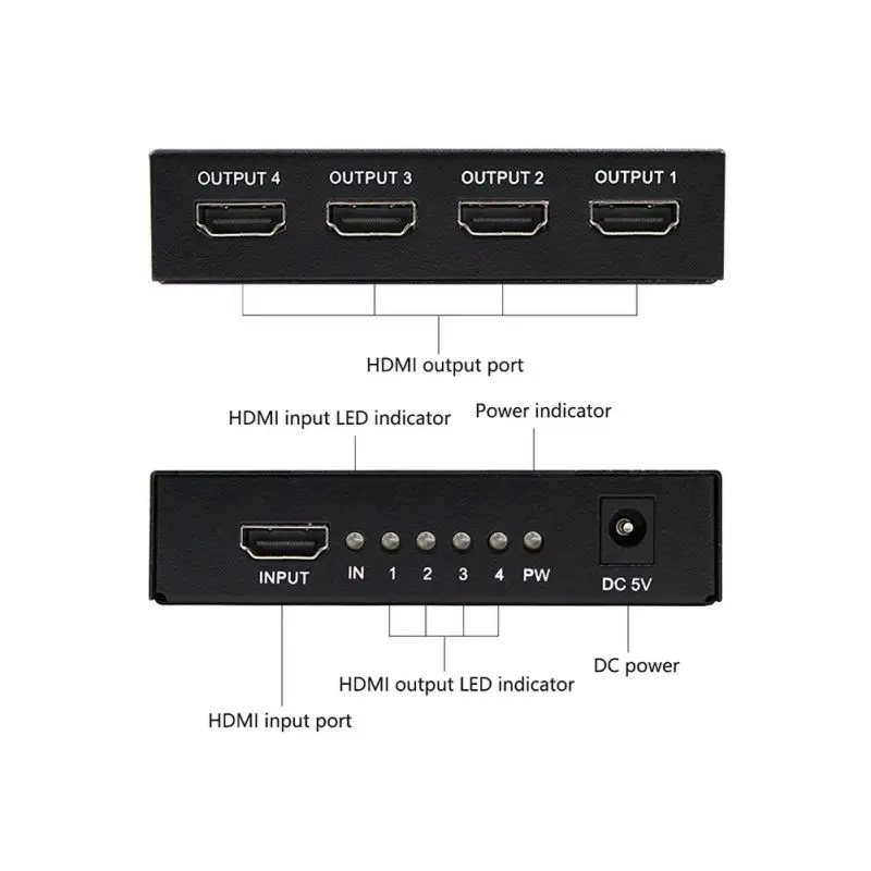 Hdmi сплиттер четыре порта 4K60 видео компьютер HD с тем же экраном HDMI сплиттер Горячий