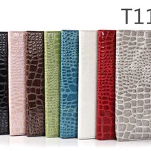 Высококачественный чехол из искусственной кожи под крокодила для samsung Galaxy Tab 3 Lite 7,0 T110, чехол с подставкой для планшета, ПК, защитная пленка+ пленка