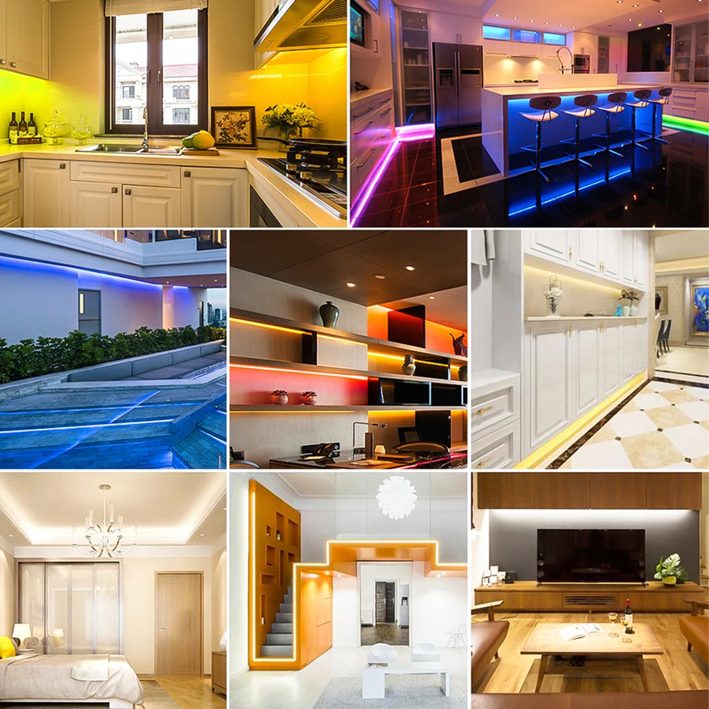 LED Strip Light Flexible Ribbon led light strip Tape Diode DC Remote Control Light Flexible Strip Light 5Meter With 24/44 Key