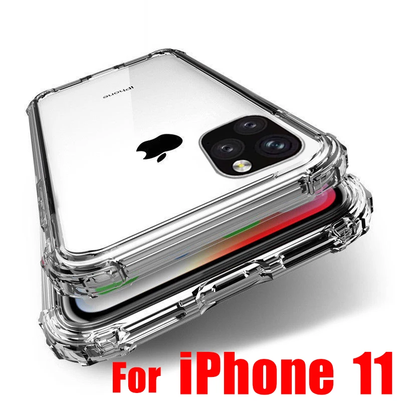 

Transparent Case For iPhone 11 Pro Max Case Silicone Clear Cover For iPhone 11 XR X XS Max 6 7 8 Plus Case Heavy Duty Protecion