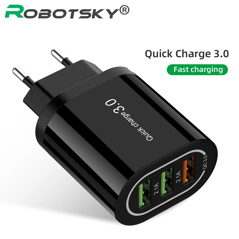 USB зарядное устройство 18 Вт Quick Charge 3 0 порта адаптер для iPhone 11 11Pro Max Samsung S10 Huawei P30 QC3.0