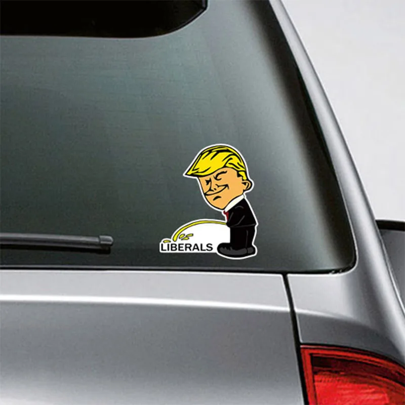 

2020Peeing On Liberals Donald Trump Bumper Stickers Laptop Decal Car Vinyl Phone Trucks Window