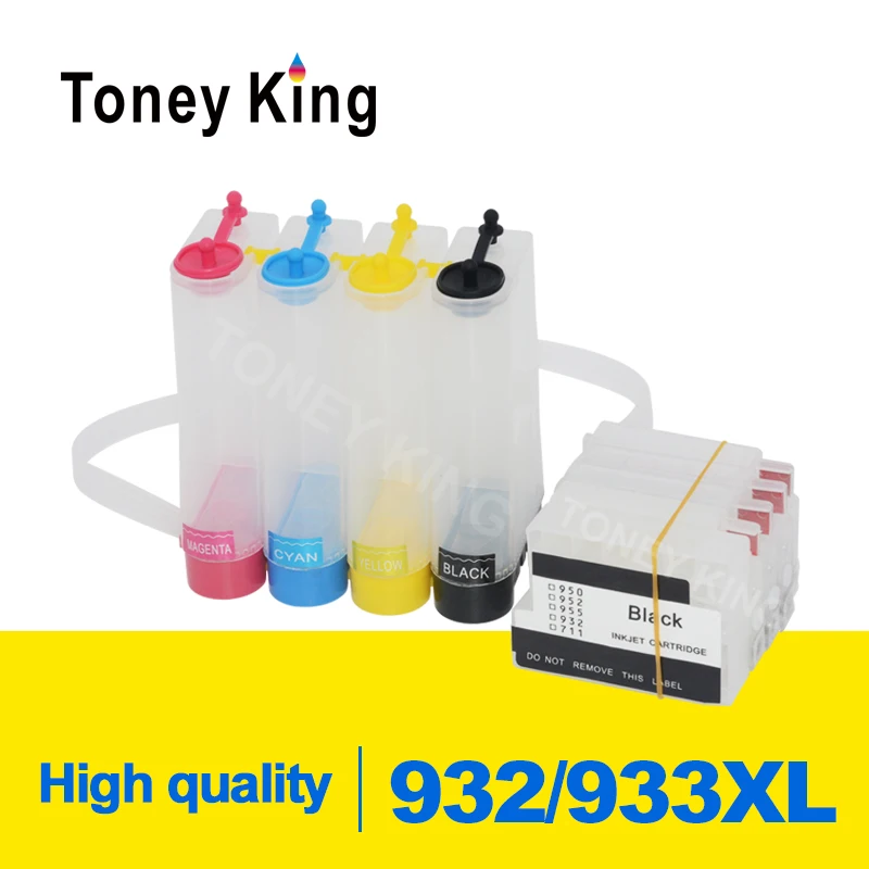 Система подачи чернил Toney King 932 XL 933 CISS для принтера HP Officejet 6100 6600 6700 7110 7610 7612 |