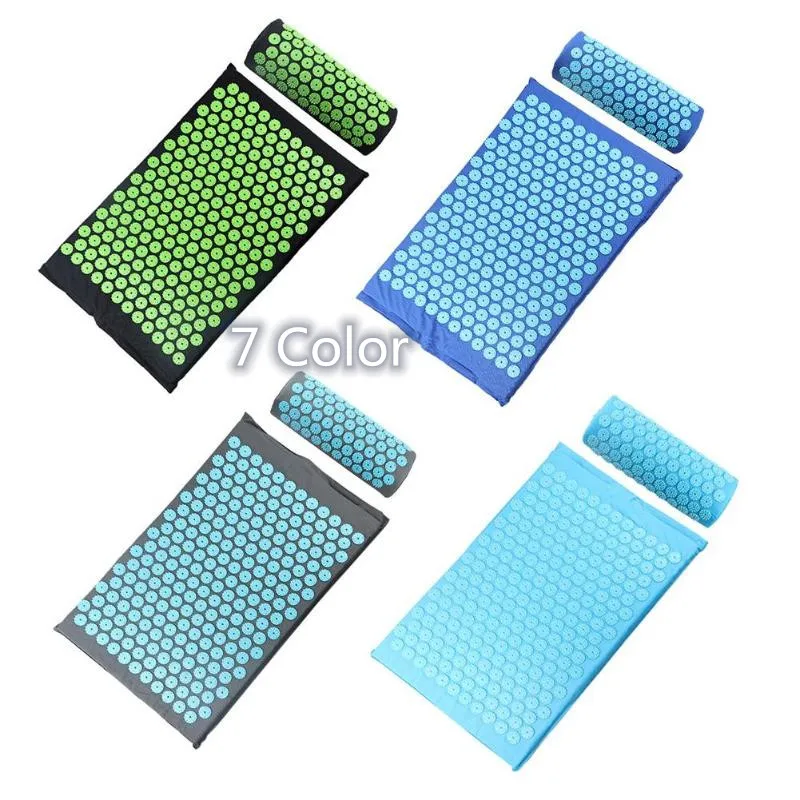 7 цветов Горячий Массажер для акупрессуры коврик подушка облегчающая Релаксация