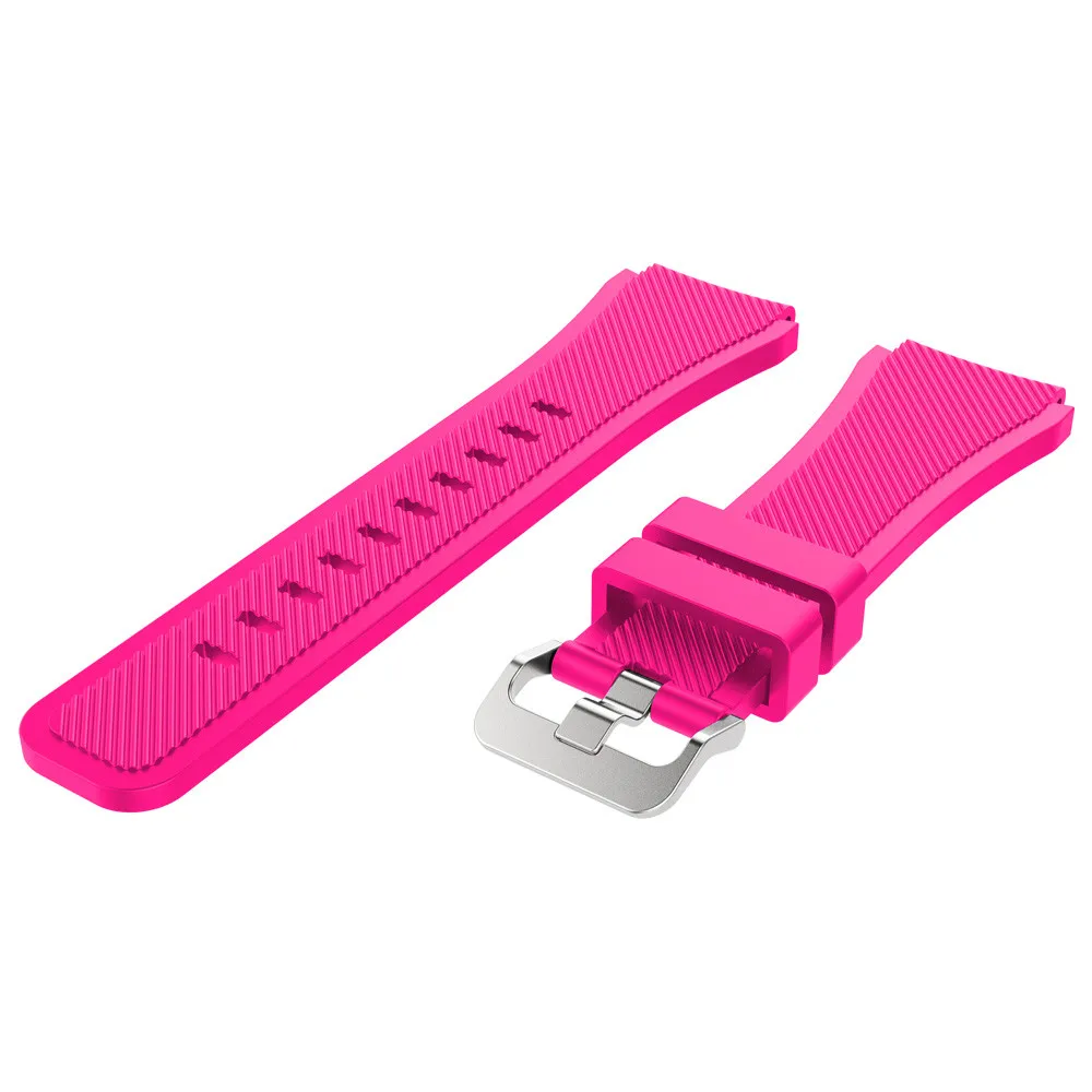 Силиконовый браслет для Huami Amazfit Stratos 2 2s Pace Смарт-часы ремешок на запястье для Amazfit gtr 47 мм huawei Watch gt ремешок - Цвет: hot pink