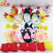 Детский головной убор для выступлений в виде животного, головная повязка для выступлений с большим петухом, реквизит для волос, куры, повязки для волос, курица с цыплятами, мелодрама
