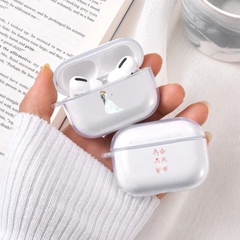 

Cute Heart Love Transparent For Airpods Pro Case Funny Pattern Bluetooth Headphone Protective Cover For Airpods 3 Cover Couple