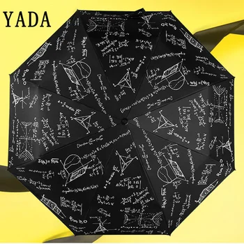

YADA Brand Custom Charms Mathematics Umbrella Folding Rain Women Student Umbrella For Womens Windproof Formula Umbrellas YS859