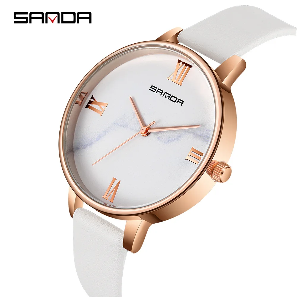 

SANDA Sanda Table P226-Style Women's Quartz Watch Leather Strap Watch Simple Paragraph