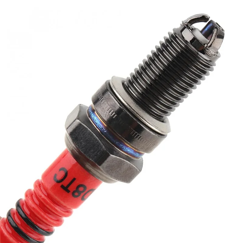 1PC Motorcycle Spark Plugs D8TJC Multi-angle Lgnition Red Head For CG 125cc 150cc 200cc 250cc Platinum Nozzles Spark Accessories motorcycle spark plug